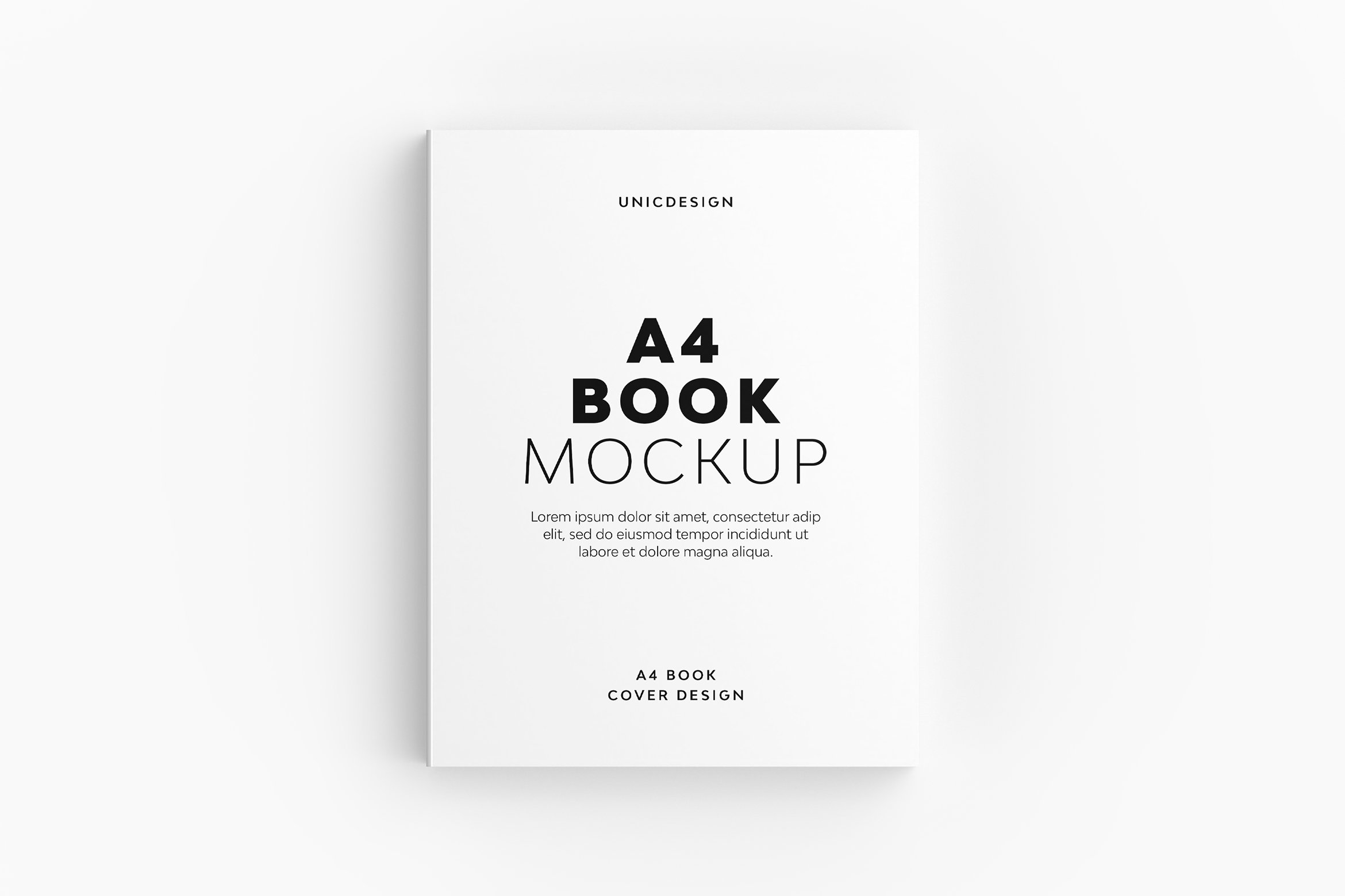 A4 Book Mockup cover image.