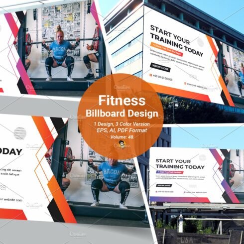 Gym & Fitness Billboard Design cover image.
