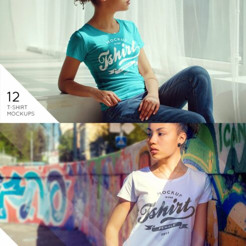 Female T-Shirt Mock-Up v2 cover image.