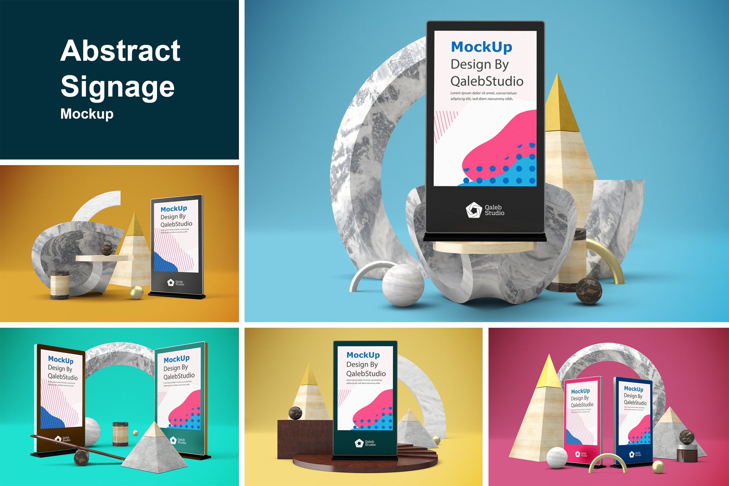 Abstract Digital Signage Mockup cover image.