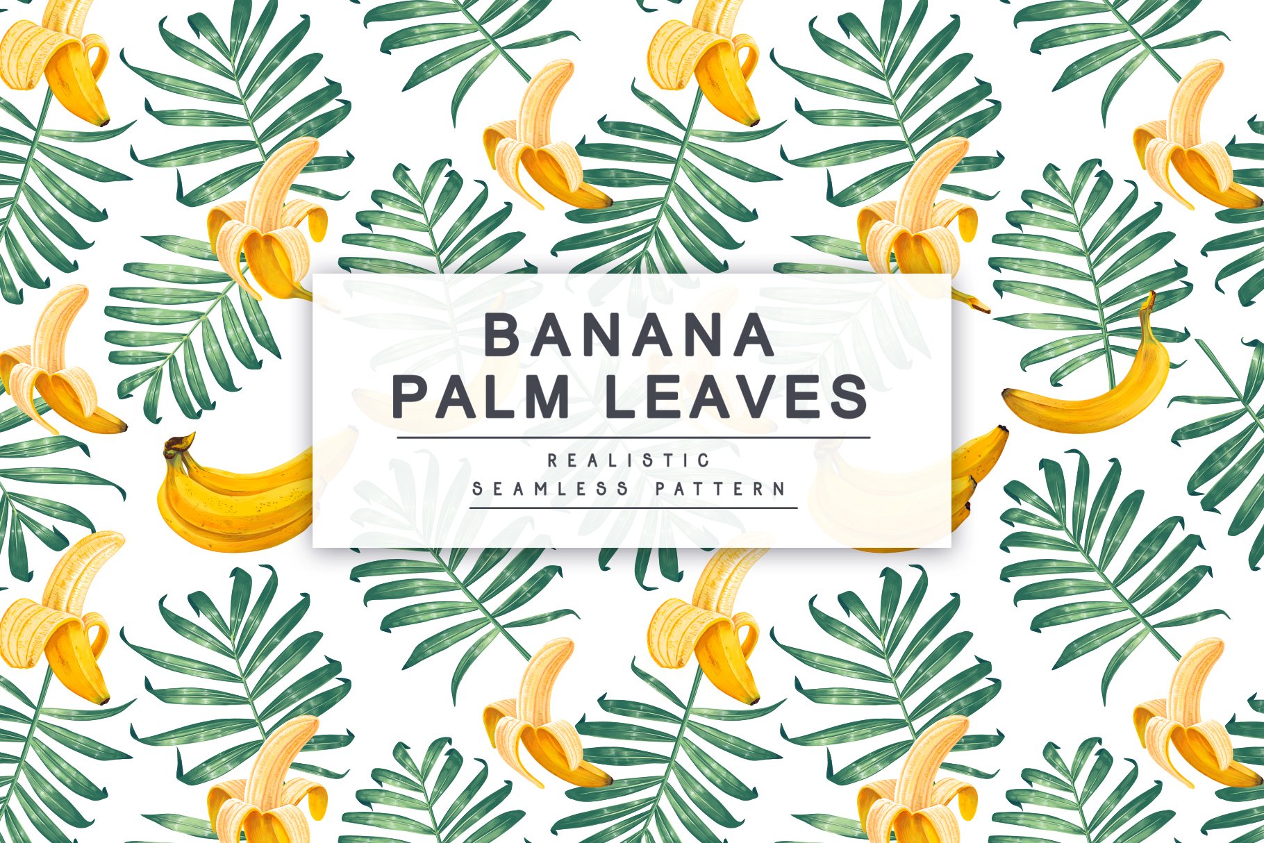 "Banana Palm Leaves" Pattern cover image.