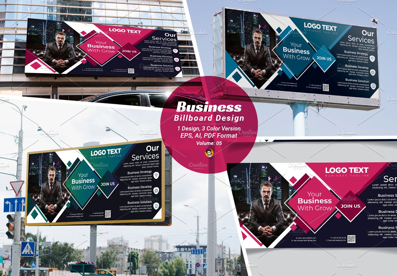 Corporate Billboard Template cover image.