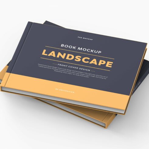 Landscape Book Mockup cover image.