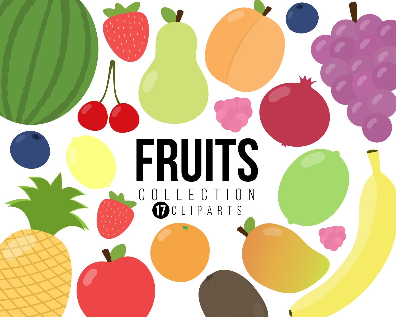 Fruit Clipart Collection cover image.