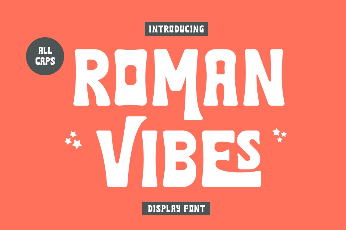 ROMAN VIBES - RETRO DISPLAY FONT cover image.