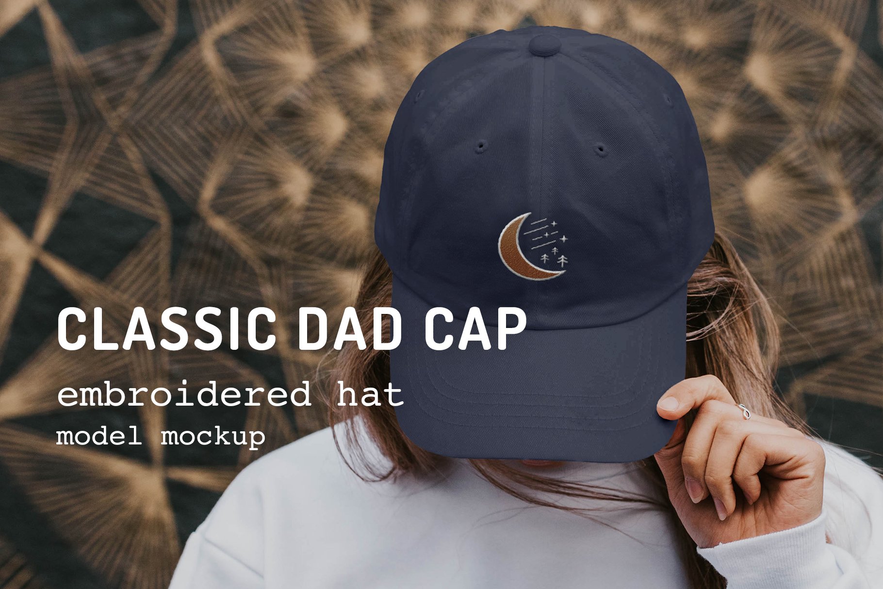 Dad Hat w/ Embroidered Patch Mockup cover image.