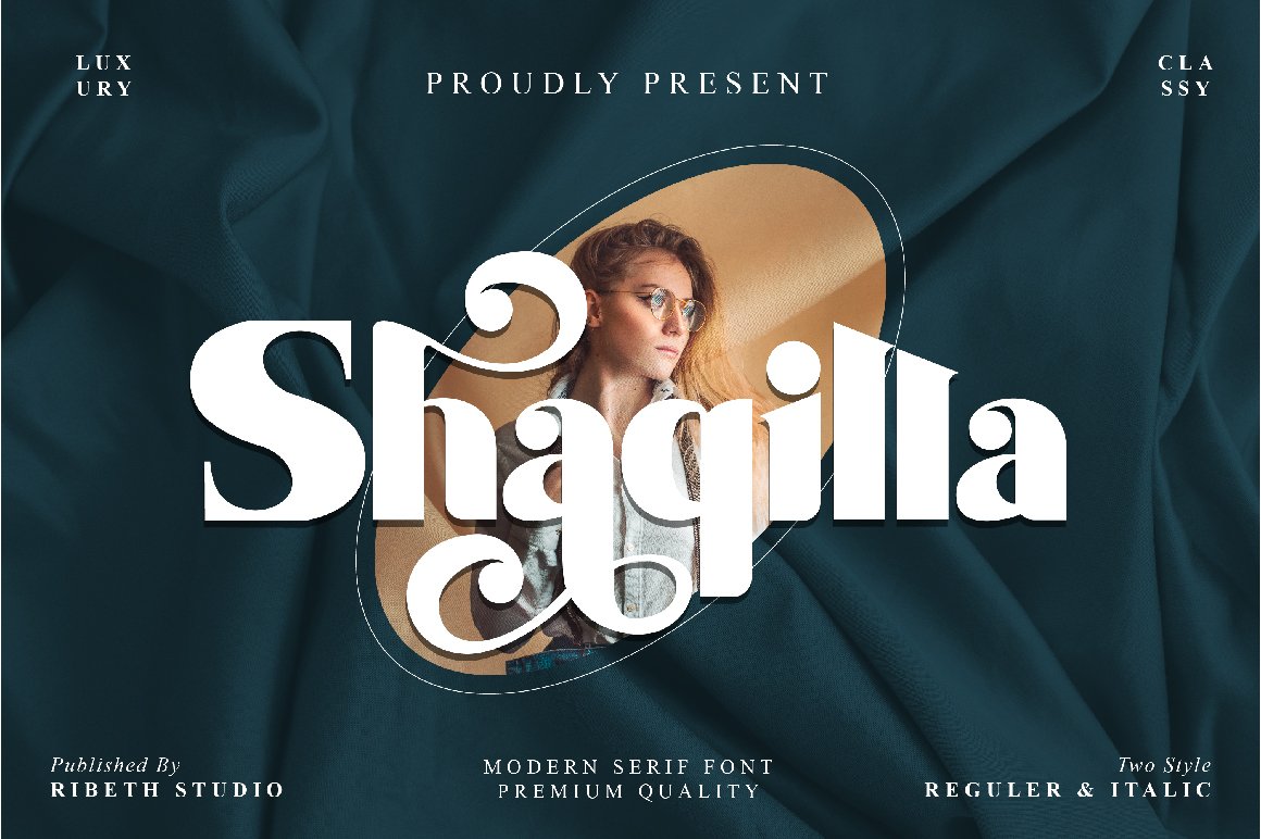Shaqilla - modern serif cover image.