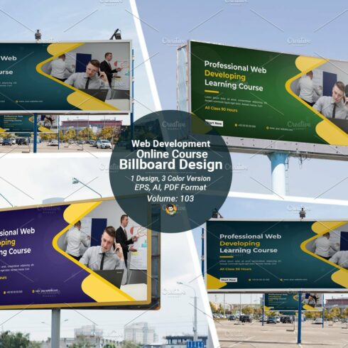 Online Courses Billboard Template cover image.