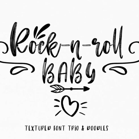 Rock-n-Roll Baby.Font trio+doodles cover image.