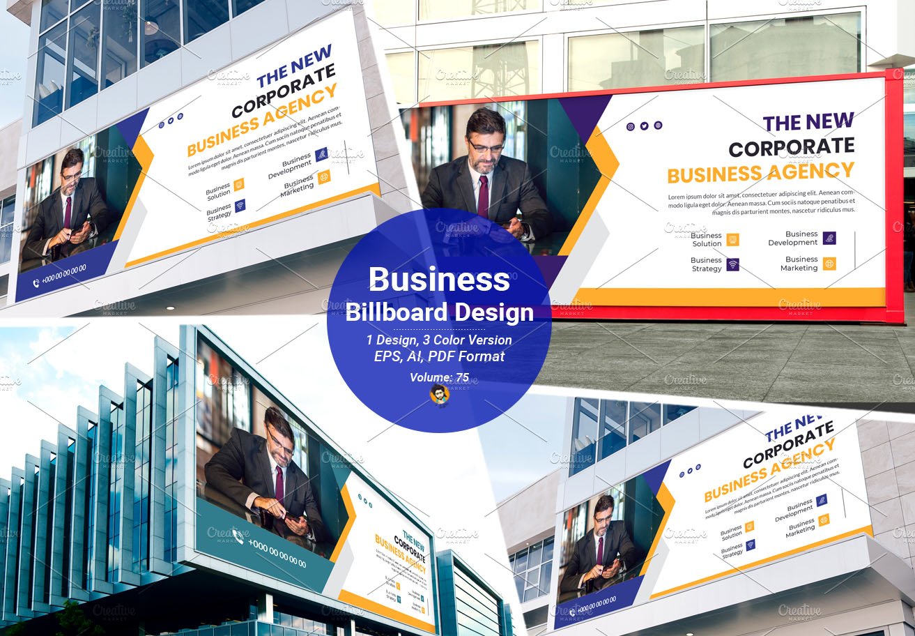Business Billboard Banner Template cover image.