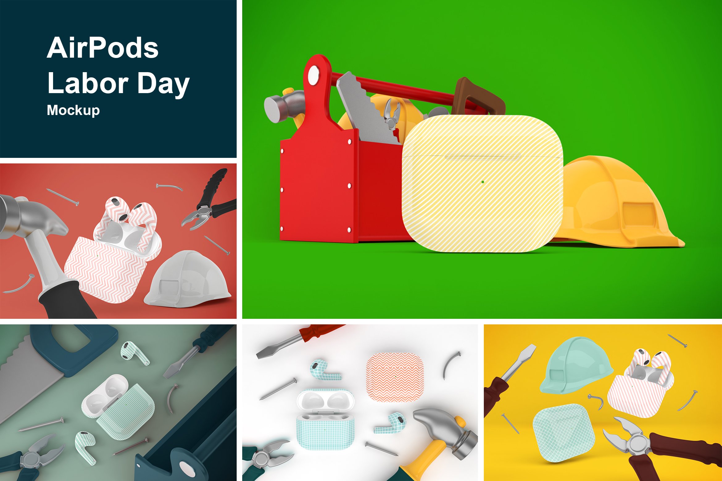 AirPods Labor Day Mockup cover image.