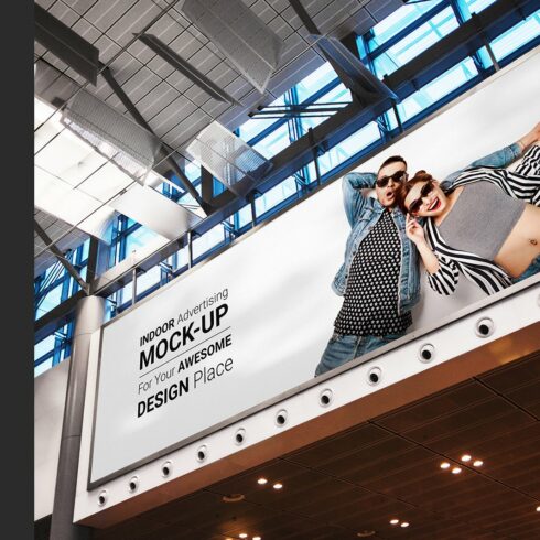 Indoor Billboard Mock-Up cover image.