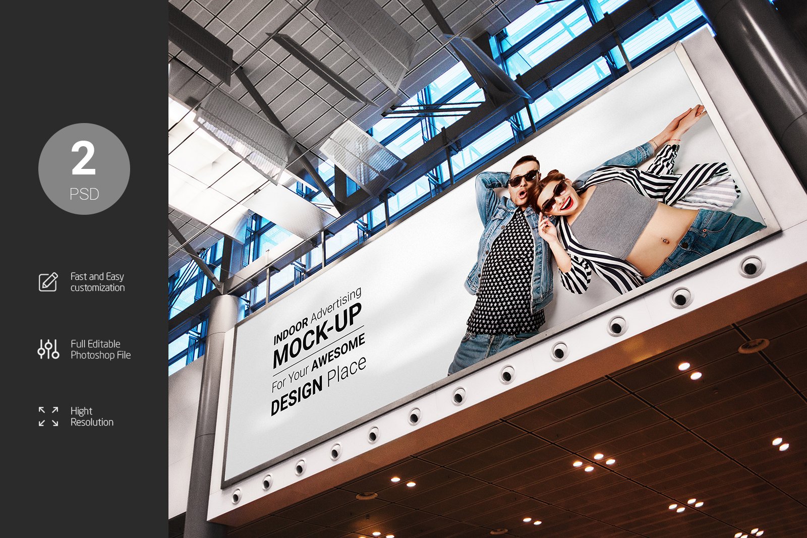 Indoor Billboard Mock-Up cover image.