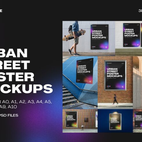 Urban Street Poster Mockups cover image.