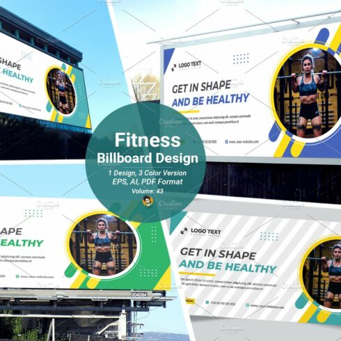 Creative Fitness Billboard Design cover image.