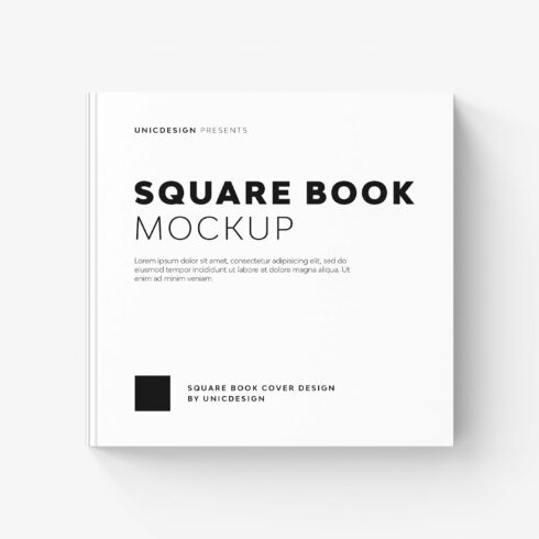 Square Book Mockup cover image.