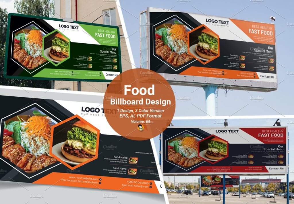 Fast Food Billboard Template – Masterbundles