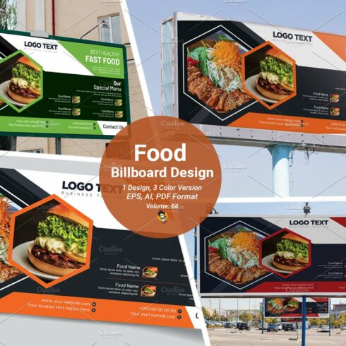 Fast Food Billboard Template cover image.
