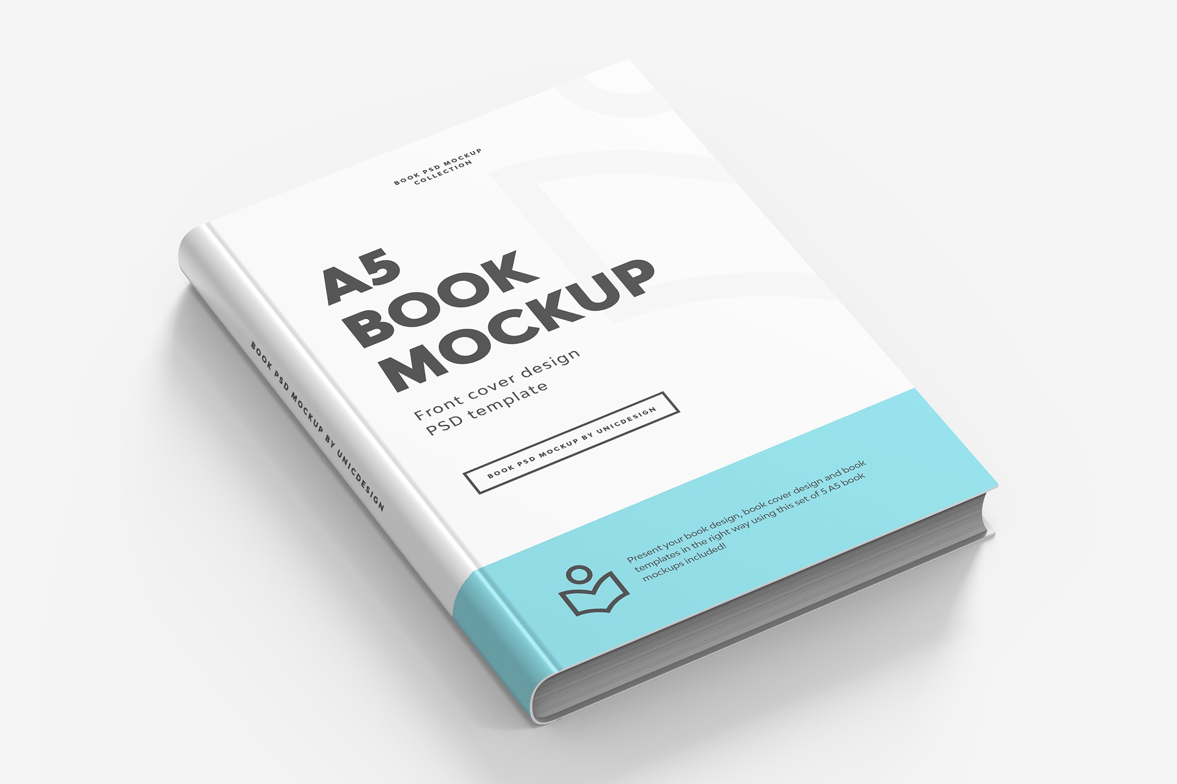 A5 Book Mockup cover image.
