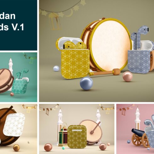 Ramadan Airpods V.1 Mockup cover image.