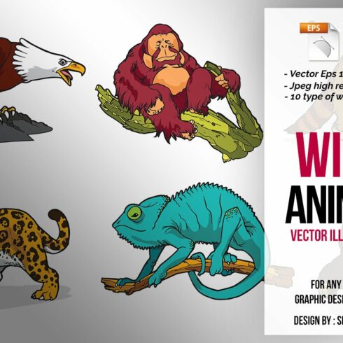 Wild Animal Vector Illustration cover image.