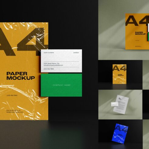A4 Paper / Stationery Mockups cover image.