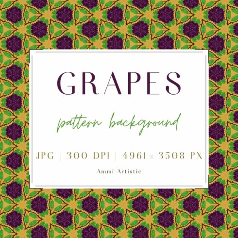 Grapes pattern background cover image.