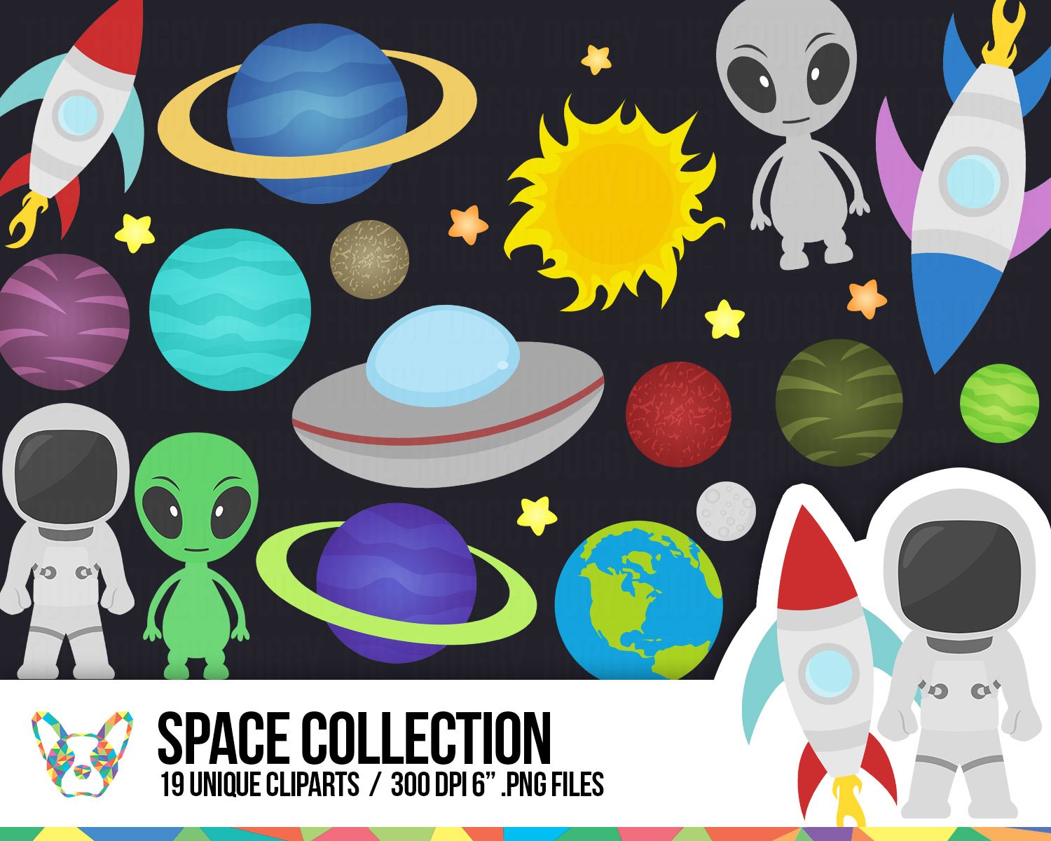 Space Clipart Set cover image.
