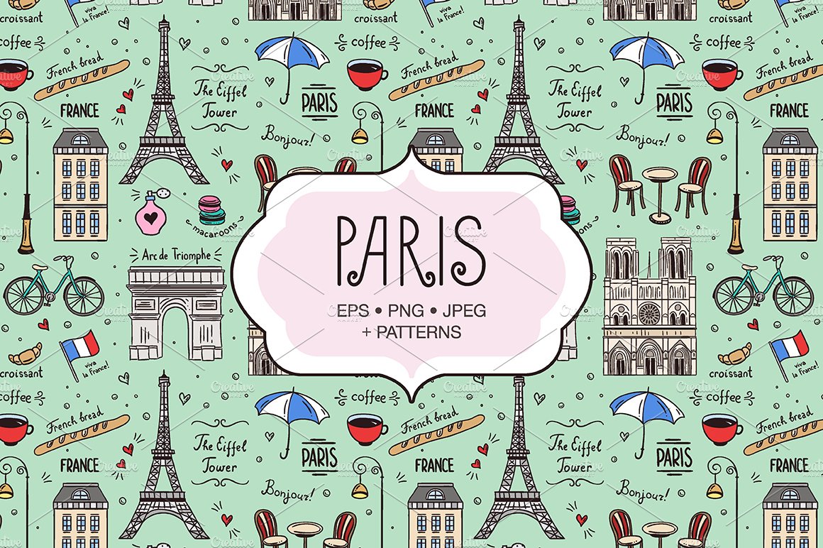 Paris Illustrations & Patterns cover image.
