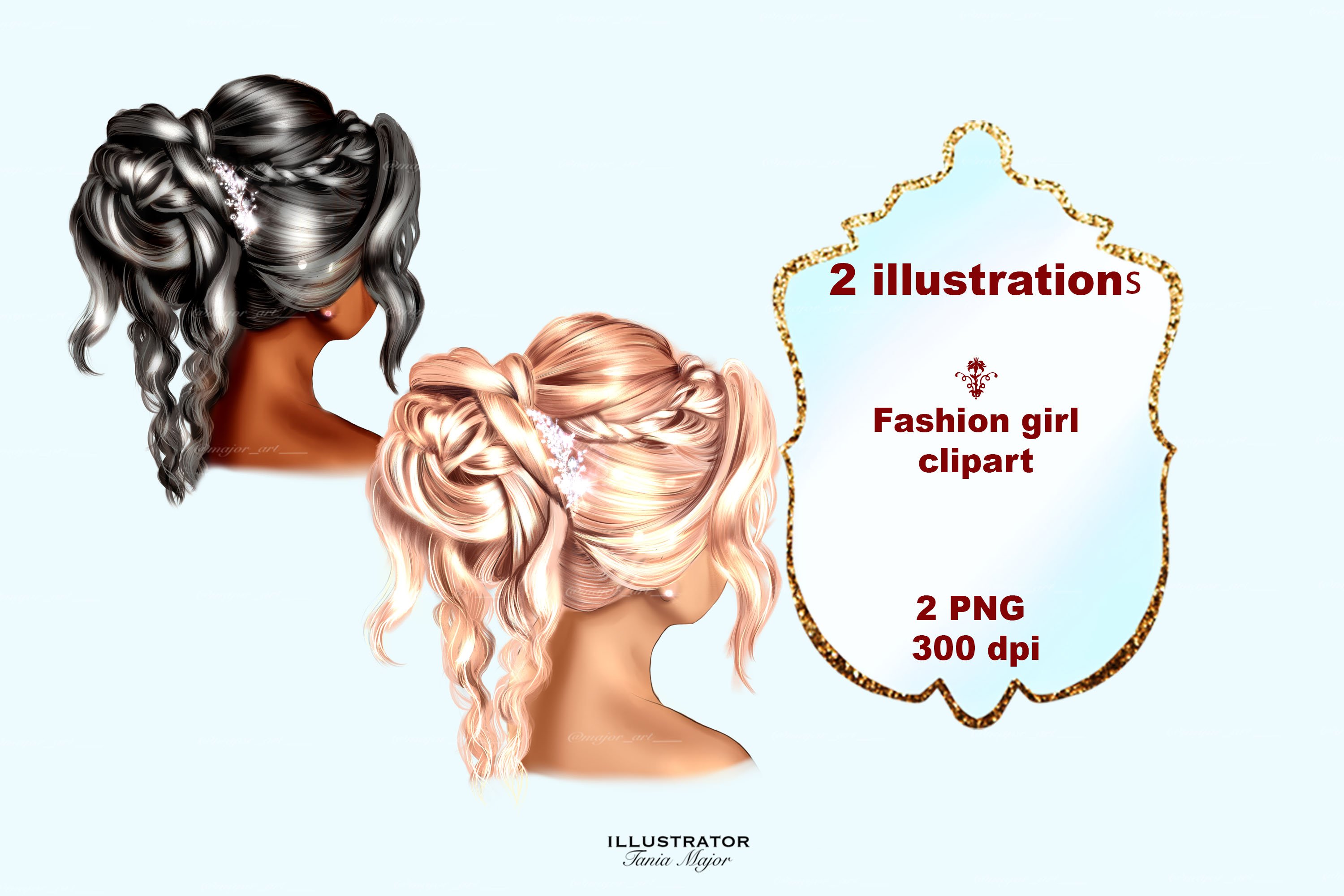 Logo hairdresser Clipart cover image.