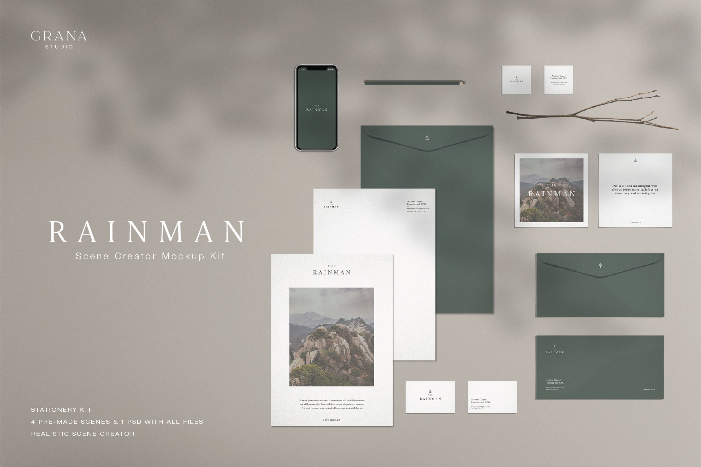 RAINMAN Mockup Scene Creator cover image.