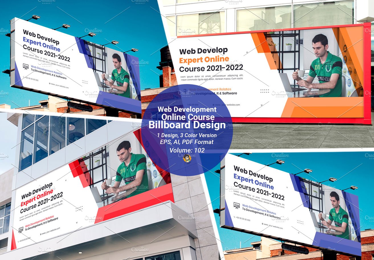 Online Business Billboard Template cover image.