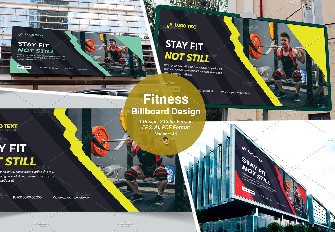 Fitness Gym Billboard cover image.