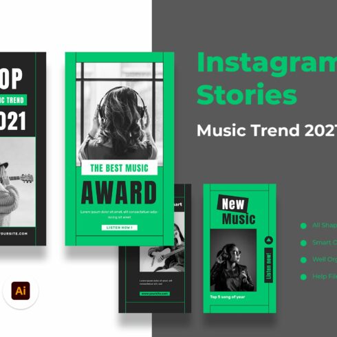 Music Trend 2021 Instagram Stories cover image.