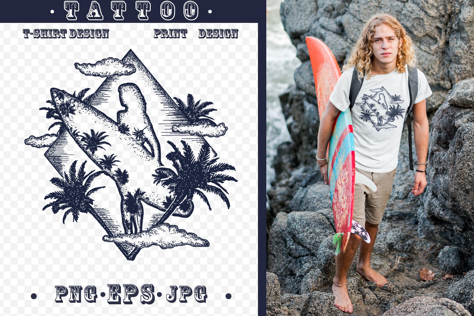 Surfing tattoo cover image.