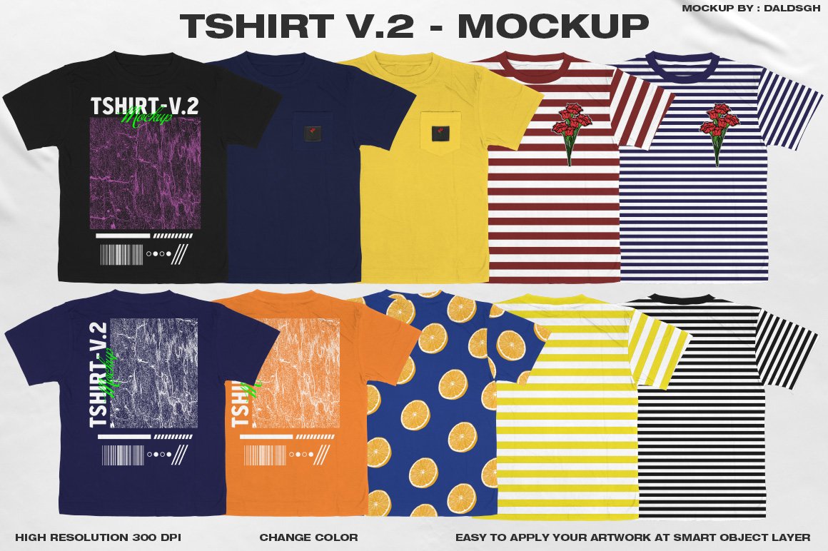 Tshirt V.2 - Mockup cover image.