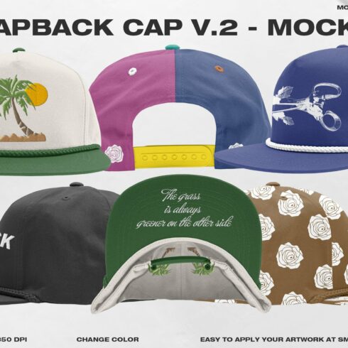Snapback Cap V.2 - Mockup cover image.