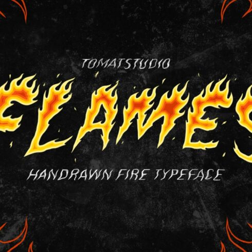 Fire Font | Flames font cover image.
