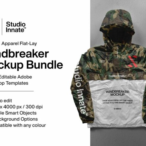 Windbreaker Jacket - Mockup Bundle cover image.