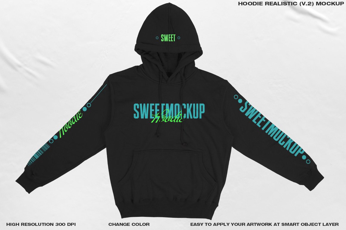 HOODIE REALISTIC (V.2) MOCKUP preview image.