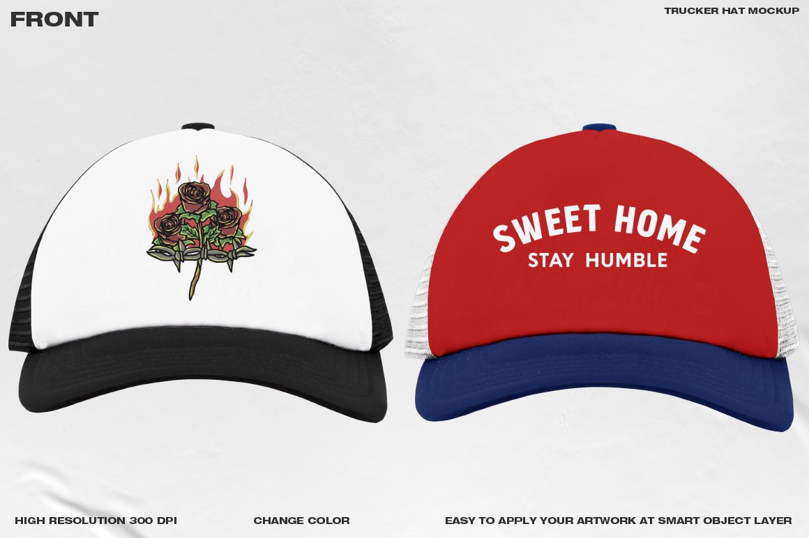 TRUCKER HAT MOCKUP preview image.