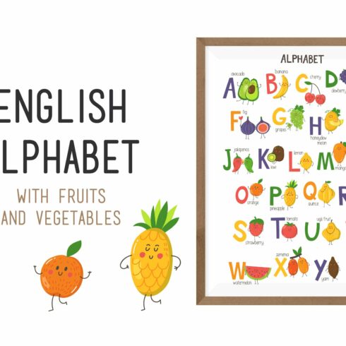 Vector fruits & vegetables Alphabet cover image.