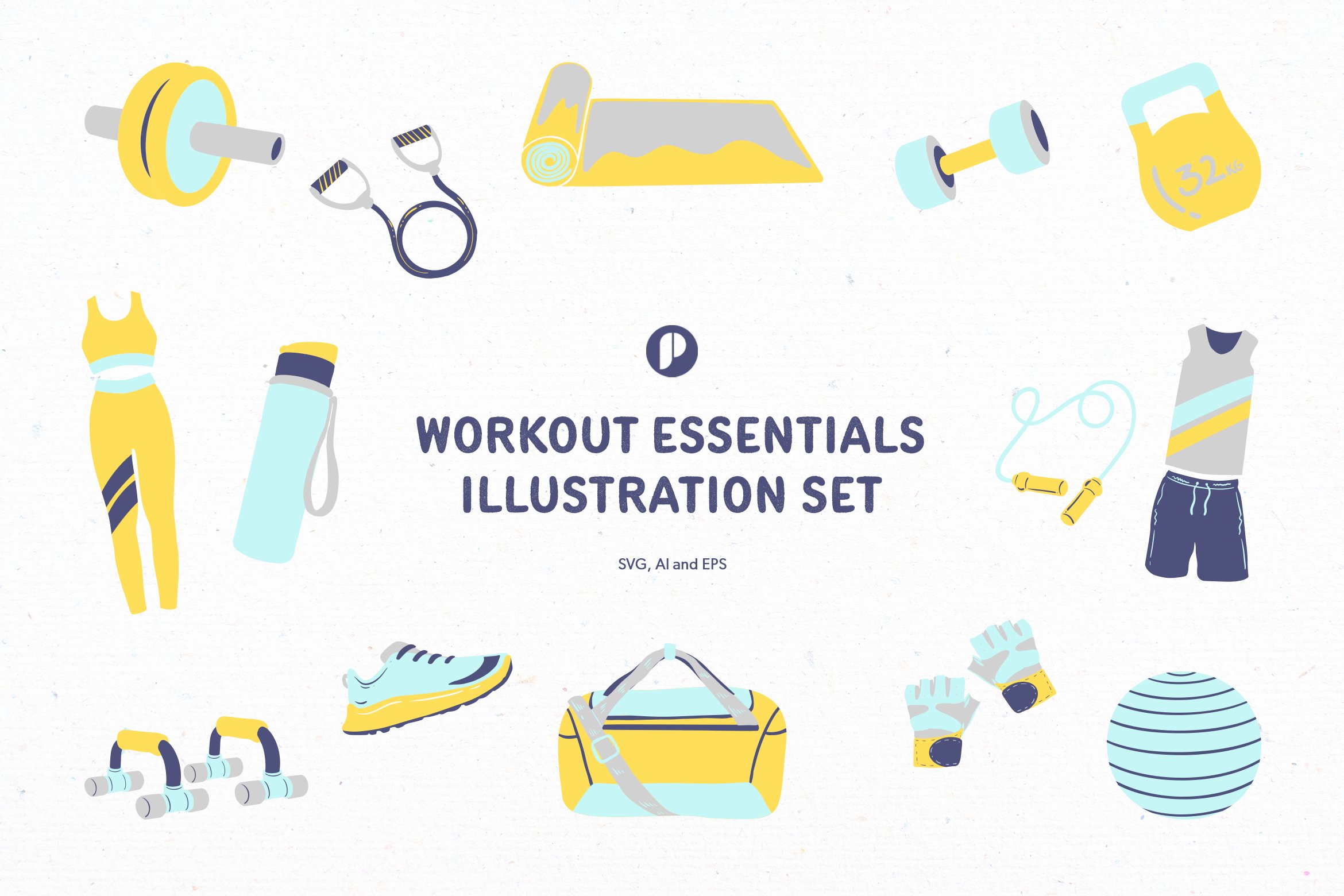 Workout Essentials Illustration Set cover image.