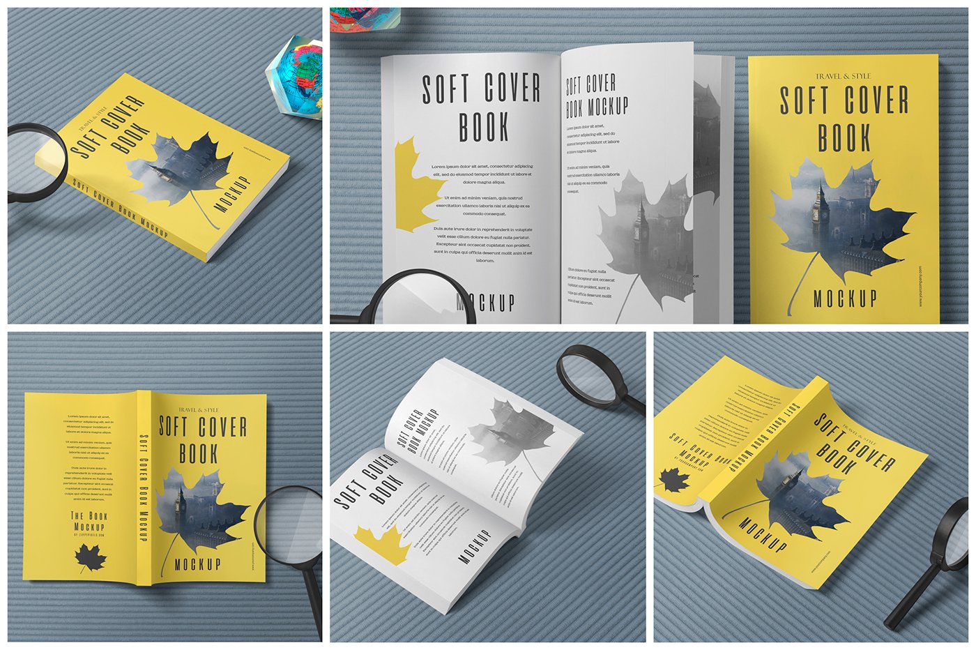 Executive Soft Cover Book Mockups cover image.
