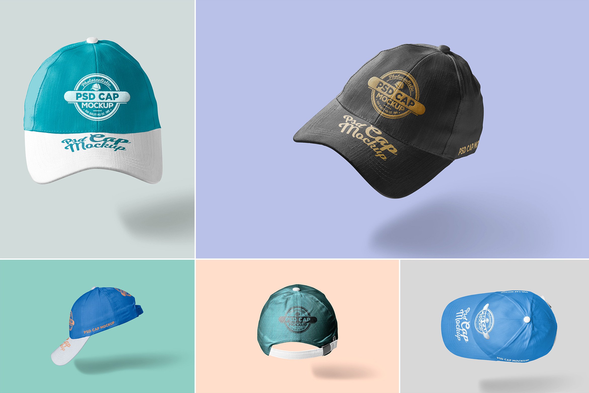 Baseball Cap Mockups cover image.