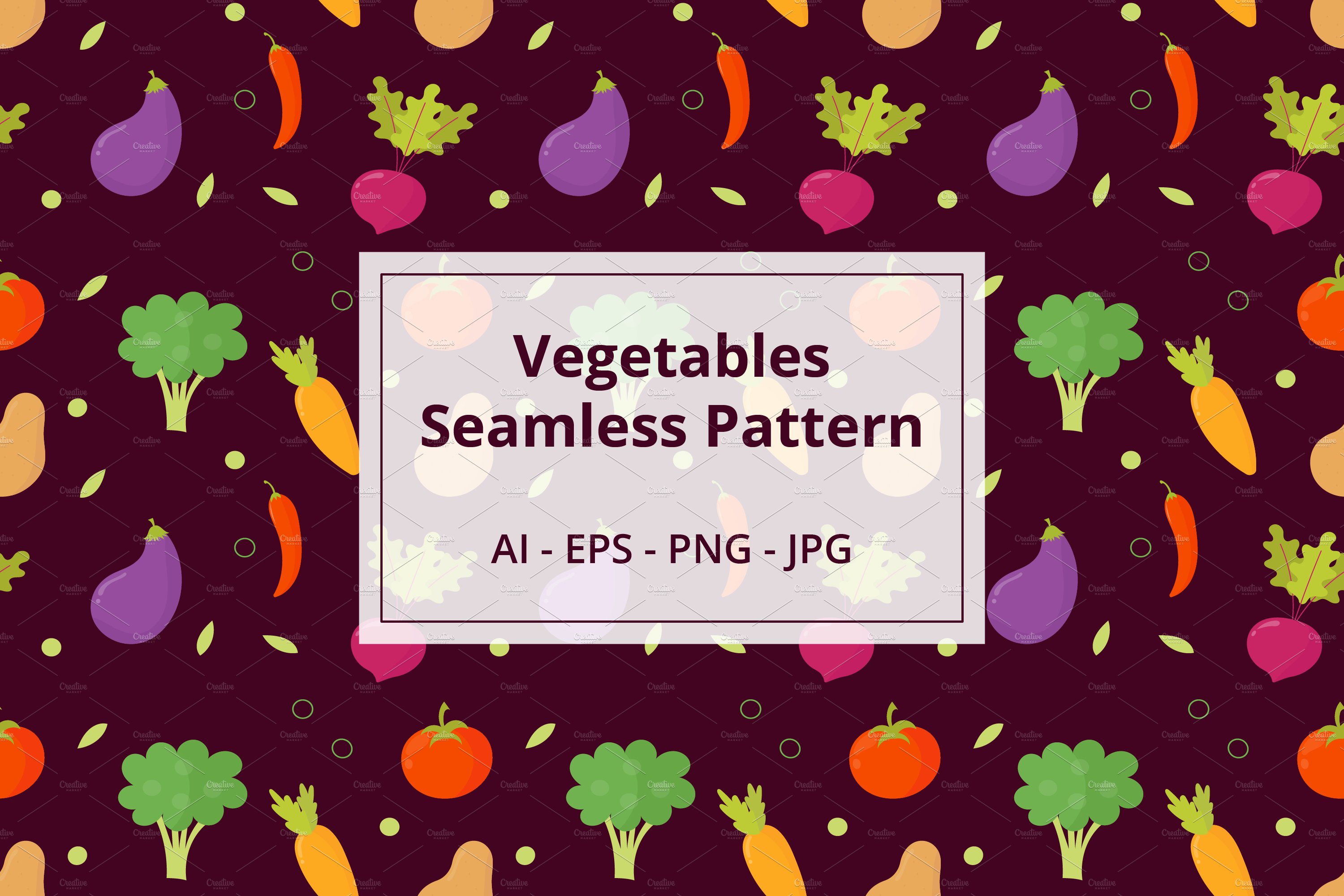 Vegetables Seamless Pattern cover image.