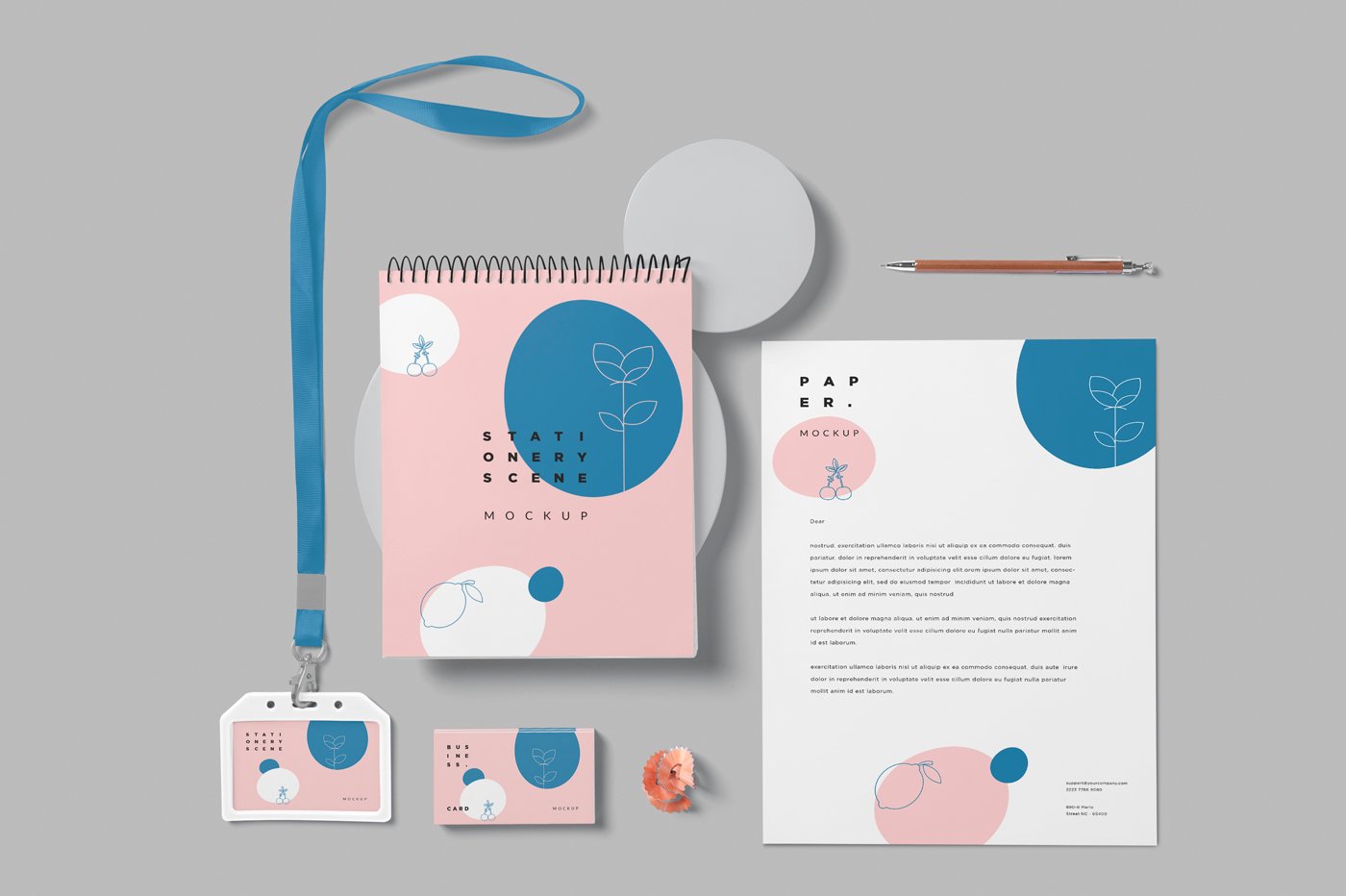 Stationery Mockup Scenes cover image.