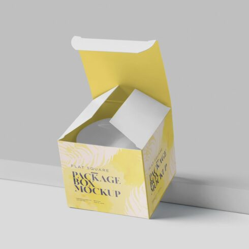 Package Box Mock-Up - Flat Square cover image.