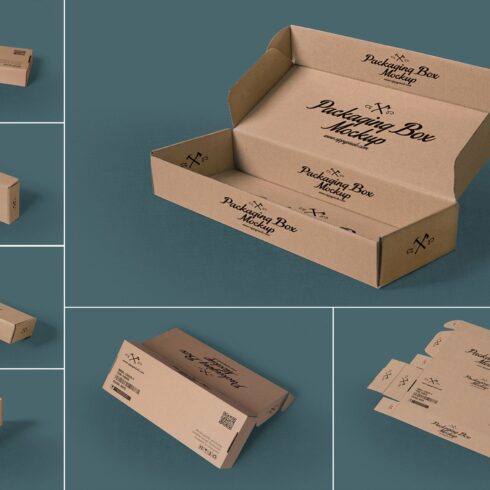 Rectangular Packaging Box Mockups cover image.