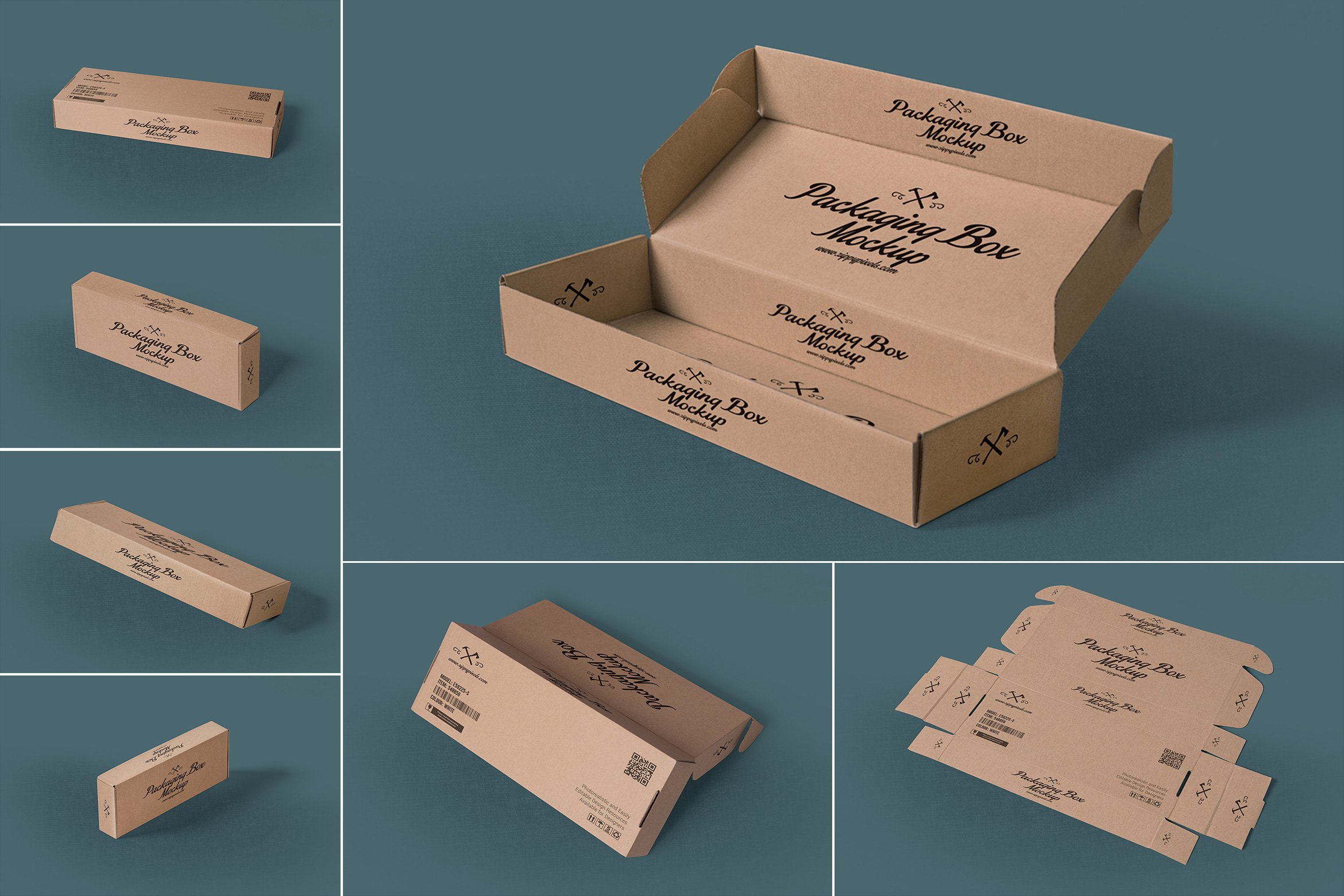 Rectangular Packaging Box Mockups cover image.
